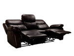 LEO Pure Cow Leather Recliner Sofa - Brown