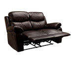 LEO-Two Seater Manual Recliner- Brown