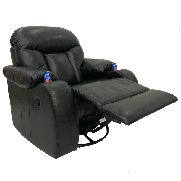 Henry Manual Recliner Rock N Revolve - Black