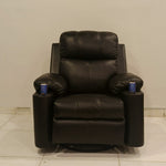 Mattew Manual Recliner -Rock & Revolve - Black