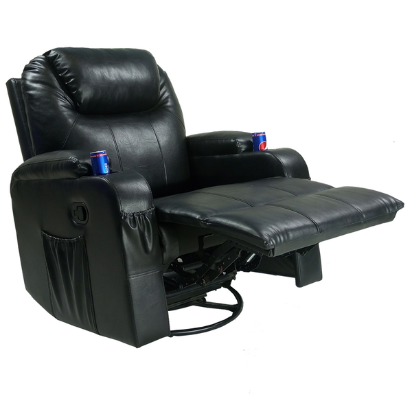 Matt Manual Recliner Rock & Revolve- Black