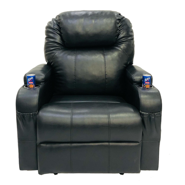 Matt Manual Recliner - Black