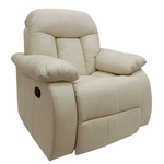 Henry Pure Leather Recliner - Rock & Revolve - Beige