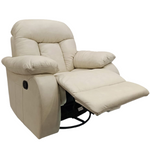 Henry Pure Leather Recliner - Rock & Revolve - Beige