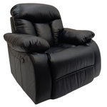 Henry Pure Leather Recliner - Rock & Revolve - Black