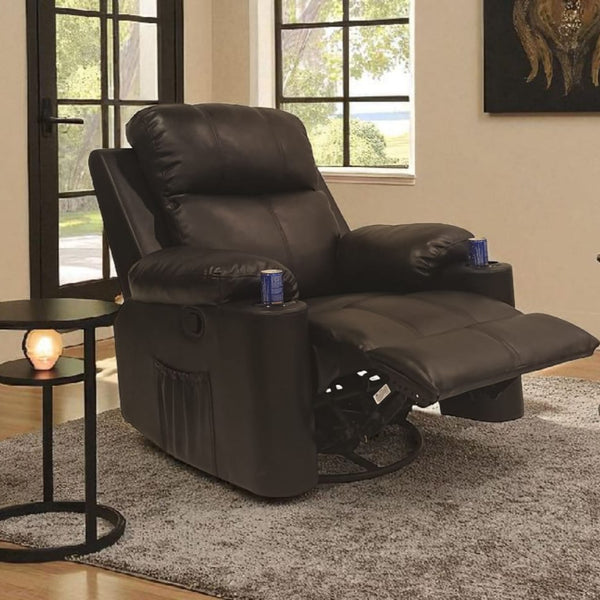 Mattew Manual Recliner -Rock & Revolve - Black