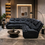 Matt | L Shape | Manual Recliner Sofa | SD Black