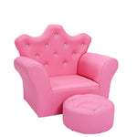Crystal Crown Sofa with Ottoman