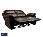 OSCAR BROWN PURE COW Leather + PVC Recliner Set Sofa Set 3+2+1 - interiorinsight.pk