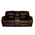 Blake Two Seater Manual Recliner Sofa with Center Table - Brown - interiorinsight.pk