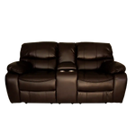 Blake Two Seater Manual Recliner Sofa with Center Table - Brown - interiorinsight.pk