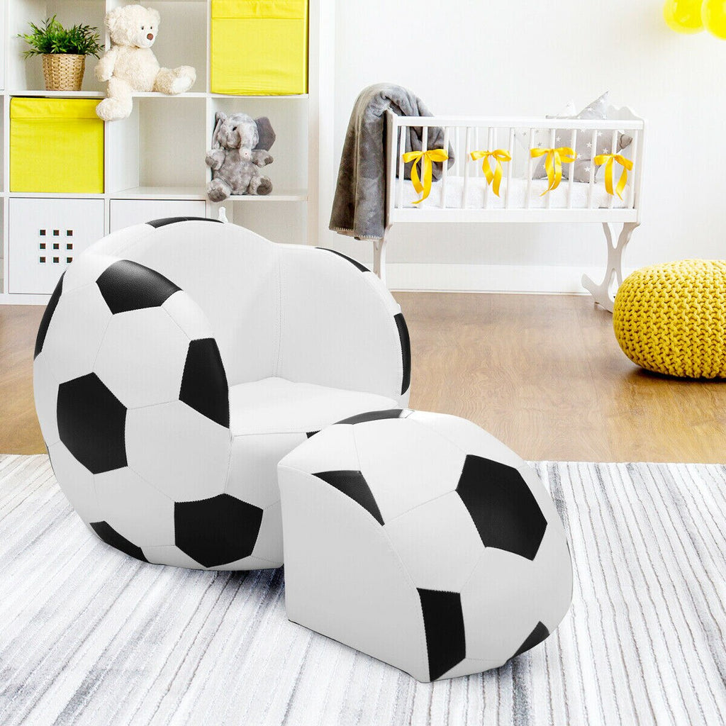 Soccer Ball Kids Ball Seat Soccer Ball Sofa With Ottoman –
