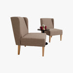 Samantha Wingback Chair Camel Brown