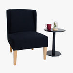 Alex Wingback Chair Black