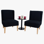 Alex Wingback Chair Black