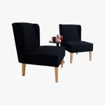 Alex Wingback Chair Black