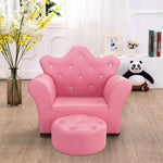 Crystal Crown Sofa with Ottoman