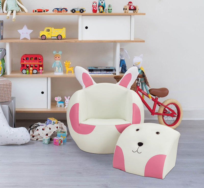 Rabbit Kids Sofa with Ottoman