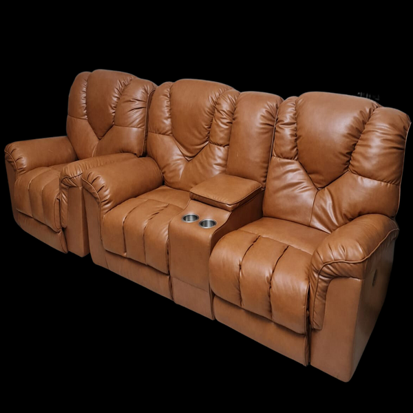 Two Seater Console + Single Seater Manual / Power Recliner (Made on Order )