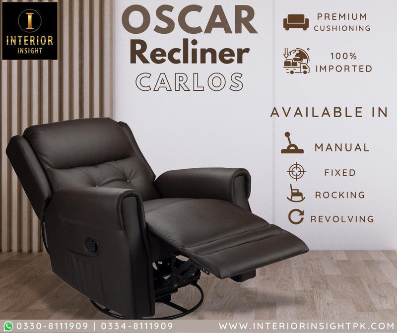 Carlos Recliner Sofa - Brown