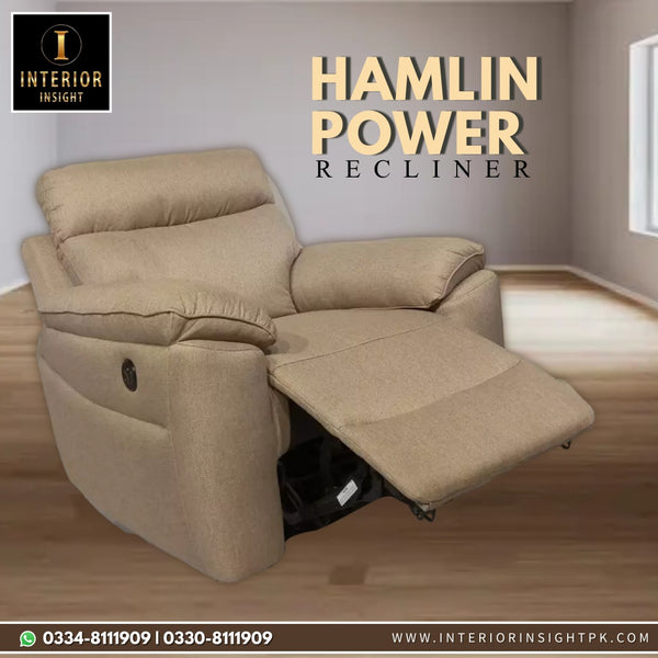 Hamlin Electric Recliner Sofa - Brown